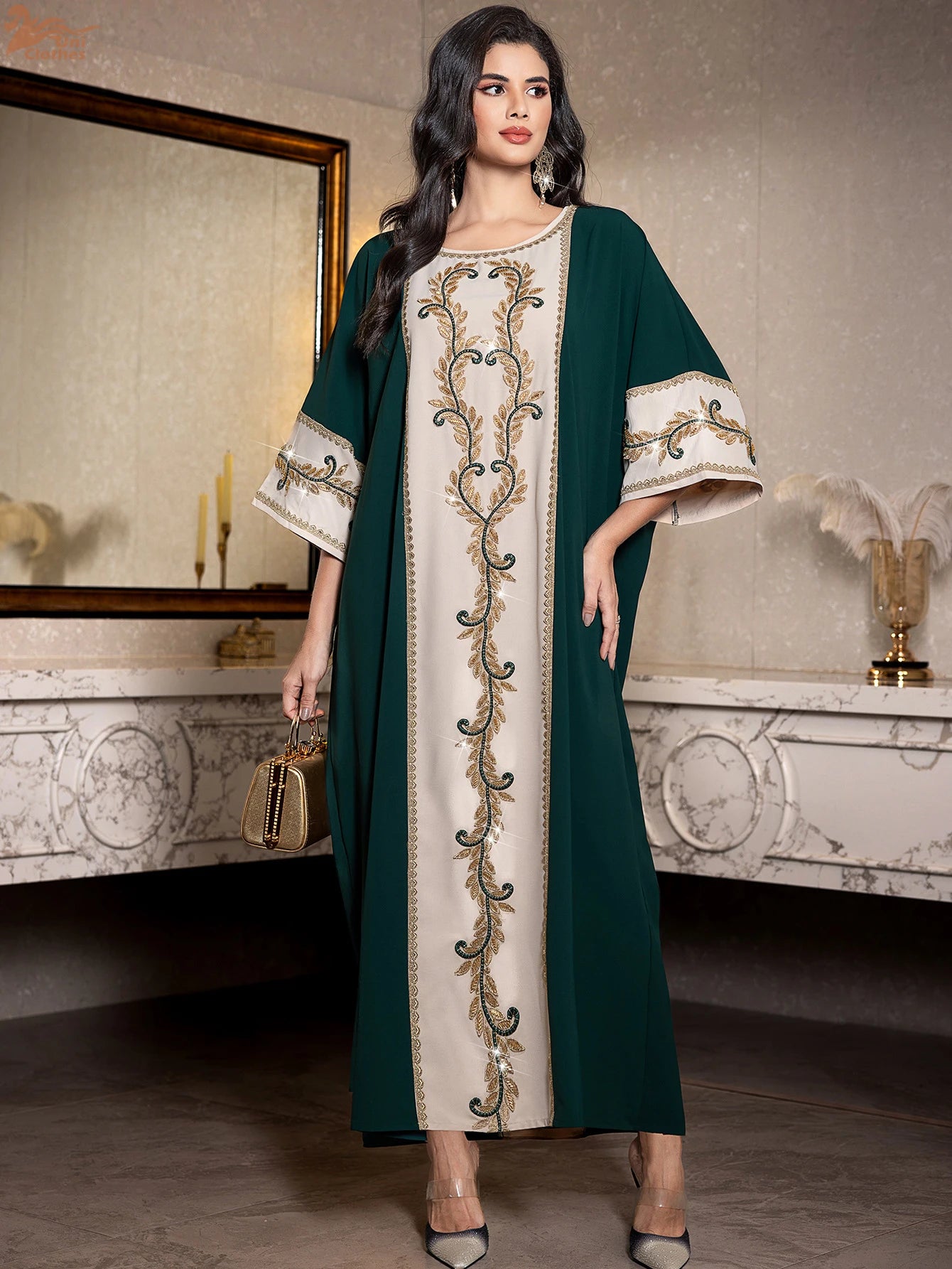 Women Cardigan Abaya 2024 Beads Embroidered Dress Party Eid Dresses Dubai Arab Ramadan Abayas Caftan Kaftan Maxi Vestidos ﻿