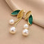 2023 New Fashion Trend Unique Design Elegant Delicate Light Luxury Pearl Leaf Tassel Earrings Women Jewelry Party Premium Gifts