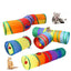 2/3 Hole Collapsible Pet Cat Tunnel Toy Dog Indoor and Outdoor Hanging Ball Training Toy Playing Tunnel Tube Cat Supplies