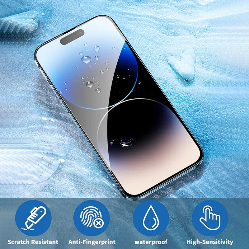 5Pcs Tempered Glass for IPhone 14 13 12 11 Pro Max Screen Protector for IPhone 12Mini 13Mini 7 8 15 Plus SE X XS XR 14Pro Glass