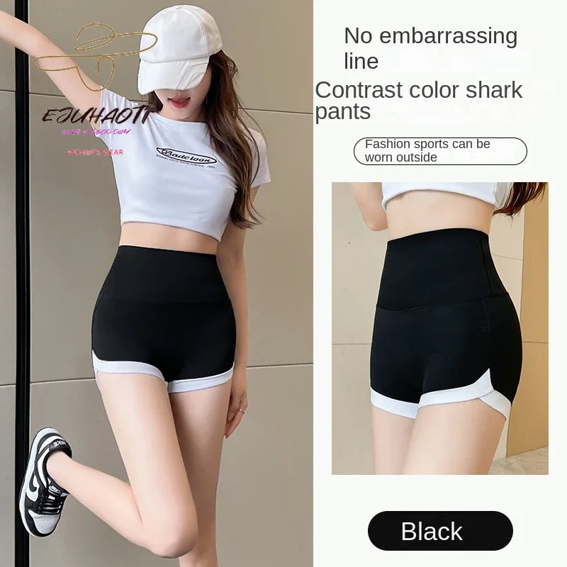 Women's Shorts Shark Pants Summer Fashion Safety Pants Hip Lift Outwear Fit Suitable for Sports Underlay Yoga Fitness Running