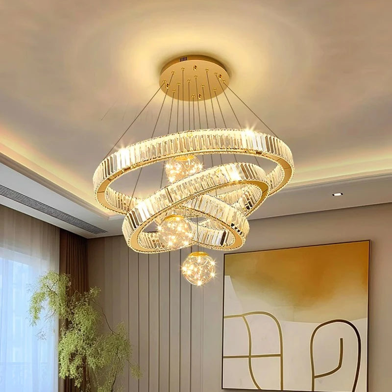 home decorationPendant lights, luxury crystal living room chandelier, bedroom Pendant lamp, ceiling light, indoor lighting