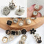 10Pcs Free Sewing Pearl Rhinestone Button Brooch Prevent Accidental Exposure Buttons Brooches Pins Badge Cufflinks Shirt Button