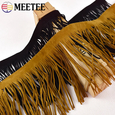 5Meters Meetee 10-30cm Suede Tassel Fringe Lace Trims Curtain Dress Tassels Ribbon Clothes Bag Decoration Sewing Accessories