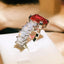 Personality Fashion Color Zircon Ring Female 925 Silver Temperament Opening Ring Party Birthday Gift Wholesale