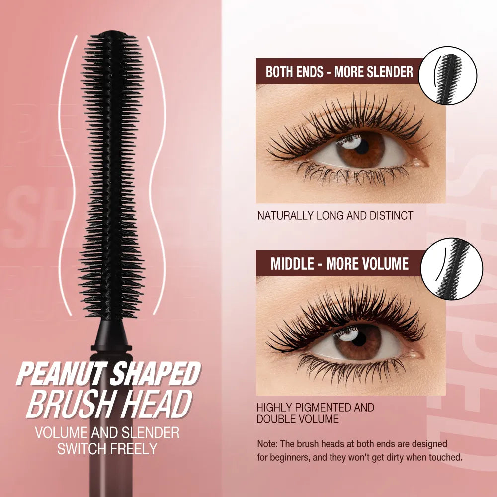 O.TWO.O Mascara 4d Silk Fiber Mascara Waterproof Extra Volume Smudge-proof Curling Lengthening Eyelash Extension Eye Makeup Tool