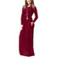 European and American women's clothing autumn new style long sleeve round collar loose dress solid color long dress