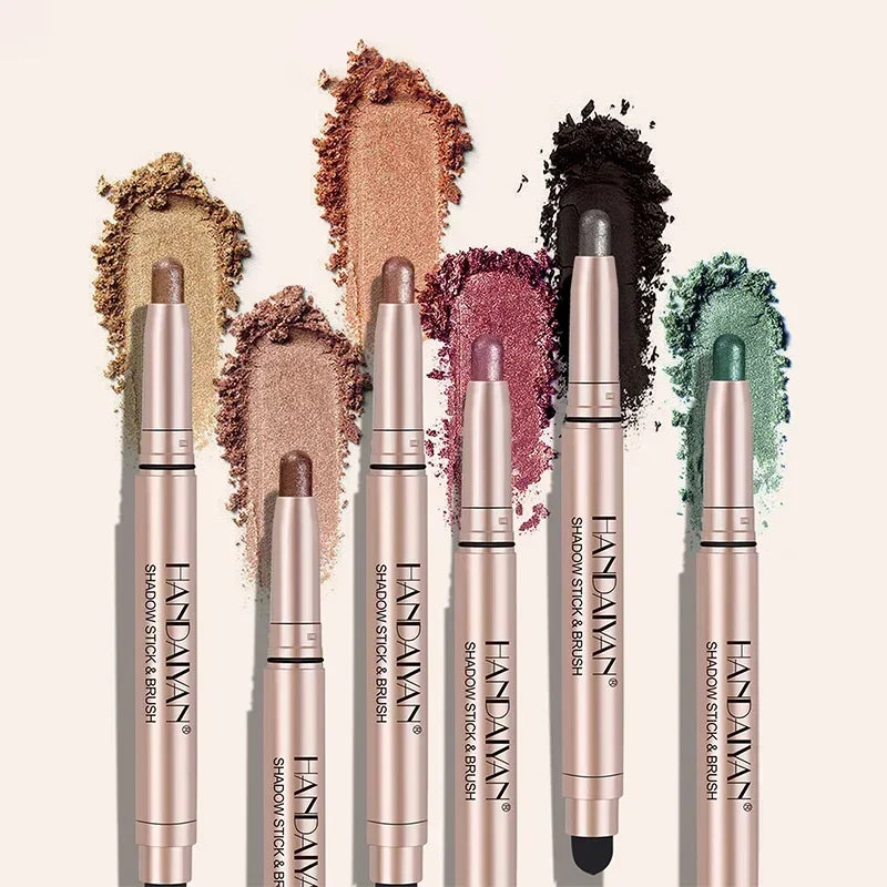 Double-head Highlight Eyeshadow Stick Fine Glitter Eyeshadow Pencil Lying Silkworm Pen Pearlescent Brightening Lasting Eyeshadow