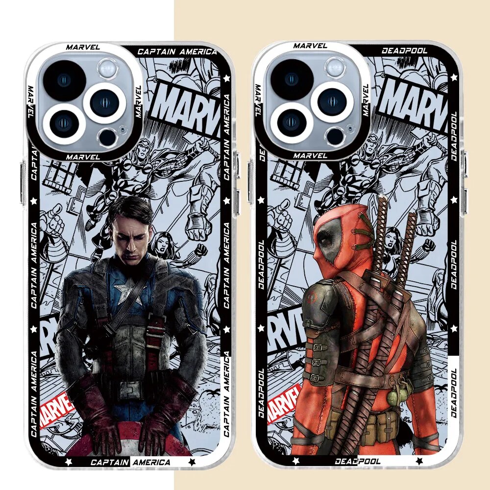 Case for Samsung Galaxy A32 A52s A33 A13 A12 A22 A21s A23 A53 A52 A42 A73 A72 5G Marvel Spider Man Iron Man Cover