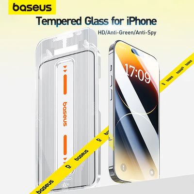 Baseus Screen Protector for iPhone 15 14 13 Pro Max Corning Glass Anti Spy Full Tempered Glass Protection for iPhone 15 Pro Plus