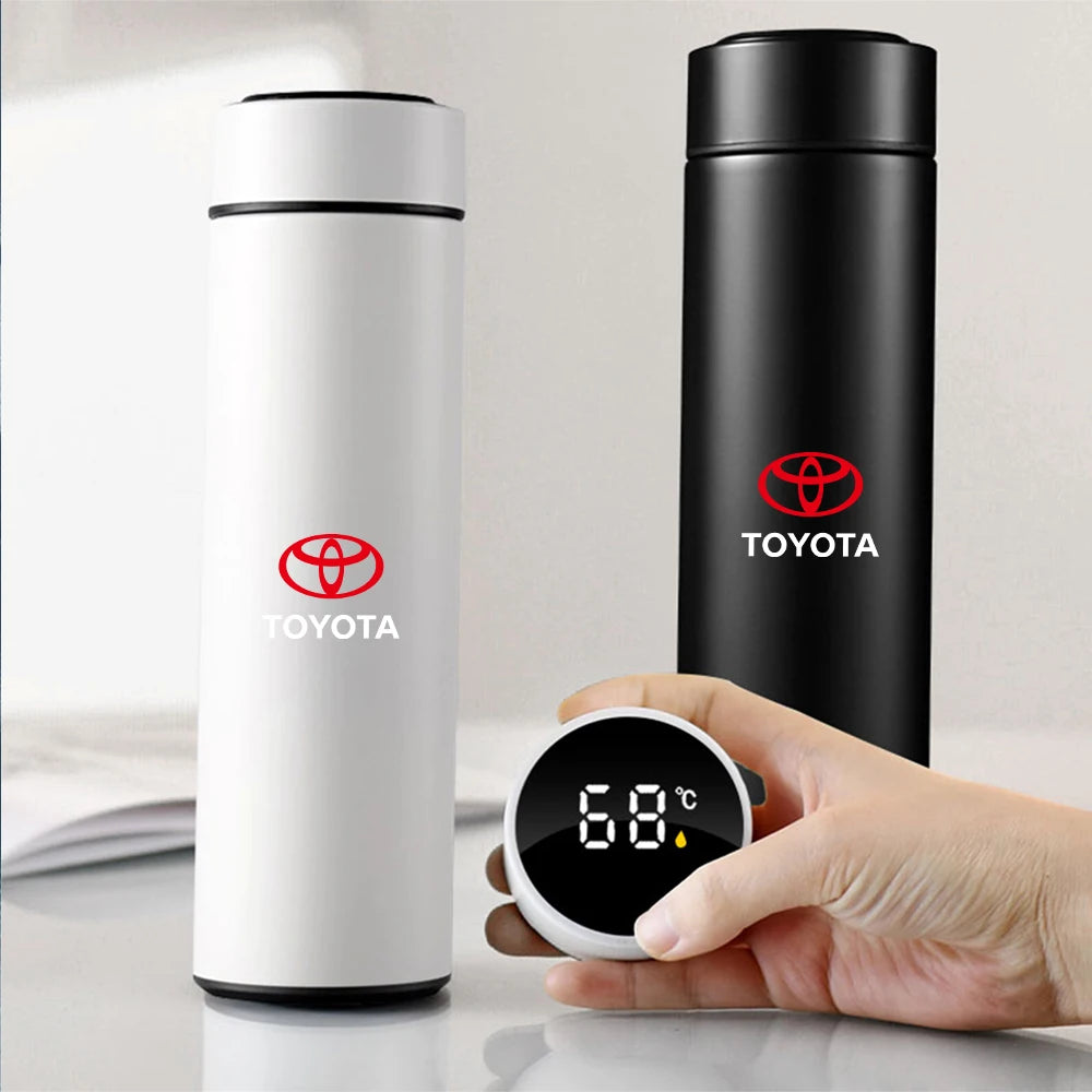 Car 500ml Smart Thermo Mug Drink Flask Temperature Display For Toyota Corolla Camry Rav4 Yaris Hilux Prius Auris Avensis C-HR