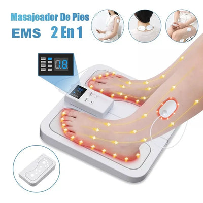 Foot Circulation EMS & TENS Nerve Muscle Massager Electric Foot Stimulator Improves Circulation Feet Legs Circulation Machine