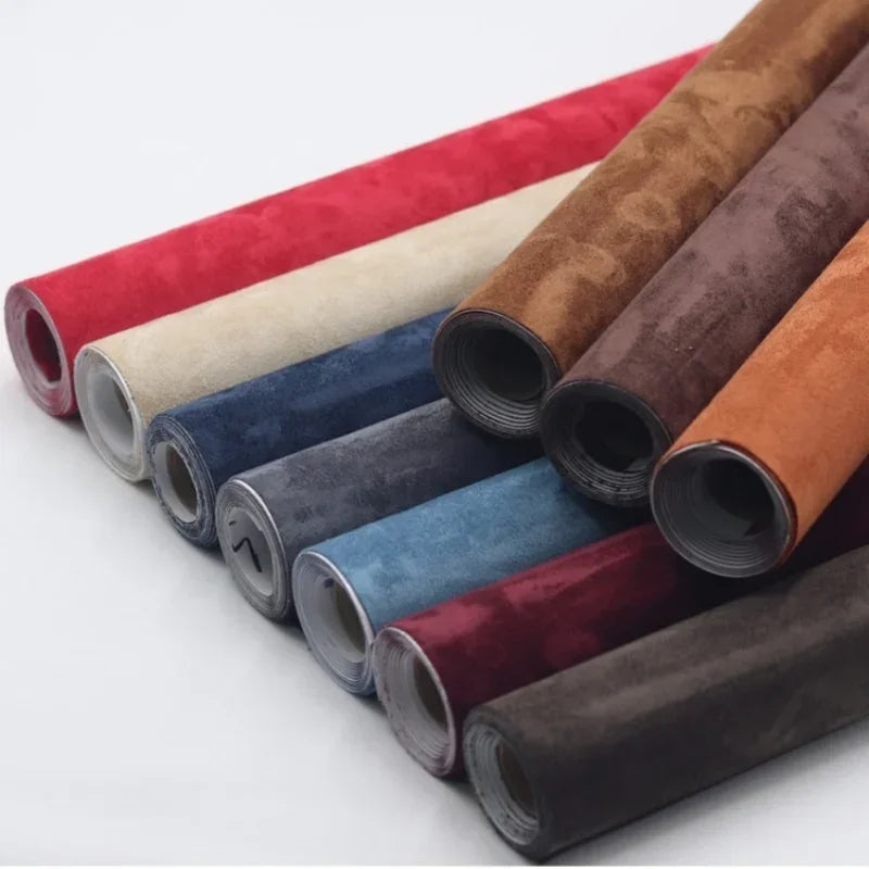 150X50CM Self-adhesive Suede for Car Interior Leather Upholstery Thickened 0.7mm Wear-resistant Four-sided Elastic Suede Wrap