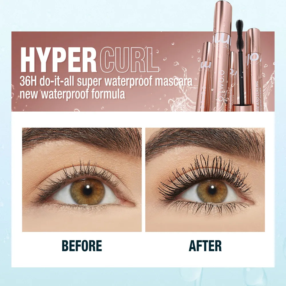 O.TWO.O Mascara 4d Silk Fiber Mascara Waterproof Extra Volume Smudge-proof Curling Lengthening Eyelash Extension Eye Makeup Tool