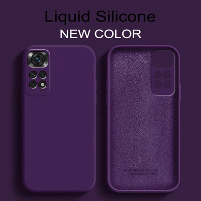 Luxury Original Liquid Silicone Soft Cover For XiaoMi RedMi Note 11 11s Pro 4G 10 10A 10C redmi note 12 Global Square Phone Case