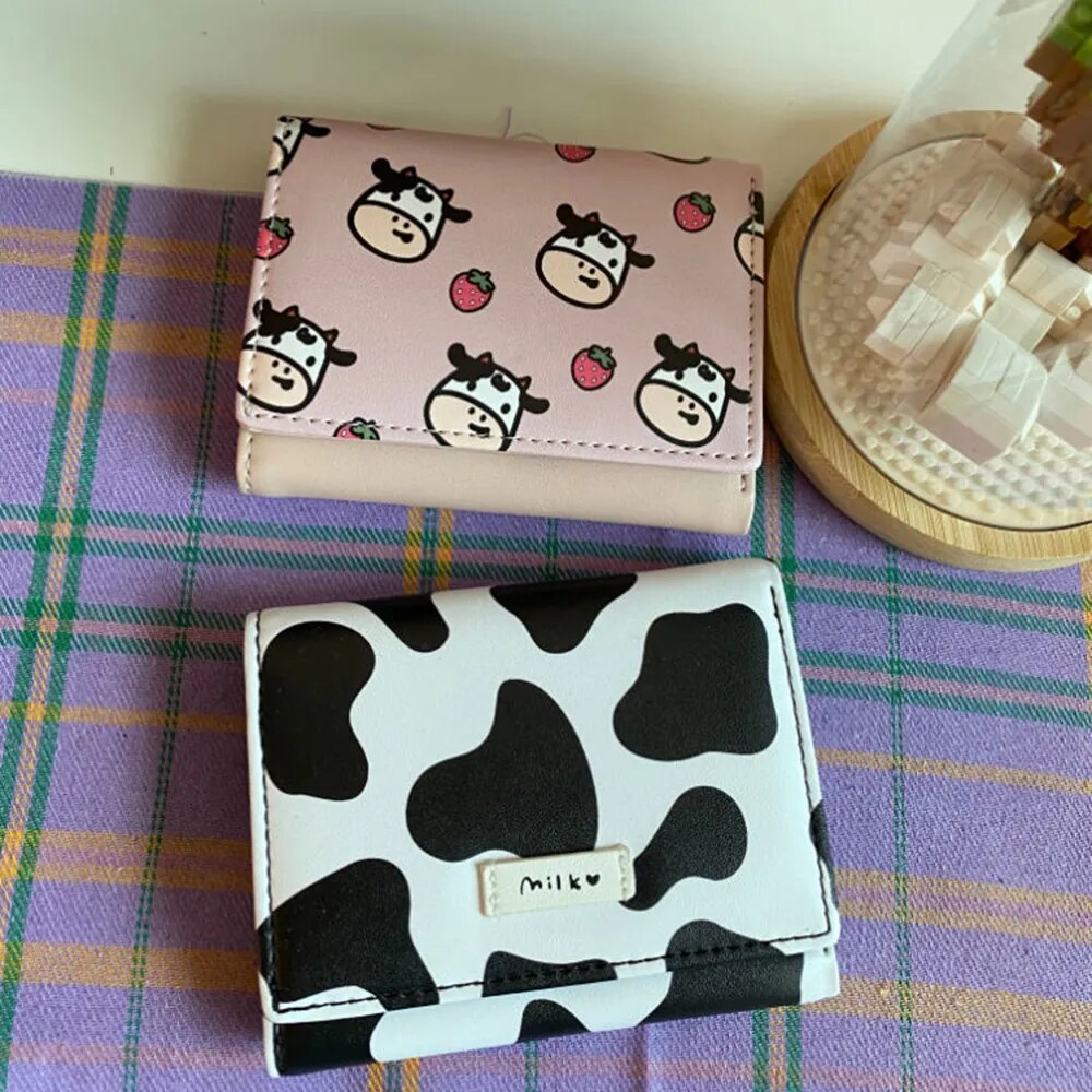 2022 New Multi-card Slot Short Small Coin Purse Ladies Mini Wallet Tri-fold Wallet Cow Card Bag Women's Wallet Men Card Holder