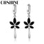 CHSHINE 925 Sterling Silver Maple Leaves Water Drop Earrings for Women's Wedding Banquet Charm Gift Jewelry