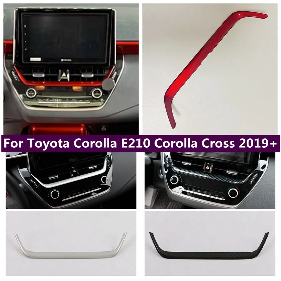 Middle AC Air Vent Navigation Strip Cover Trim Frame For Toyota Corolla E210 Corolla Cross 2019 - 2023 Car Styling Accessories