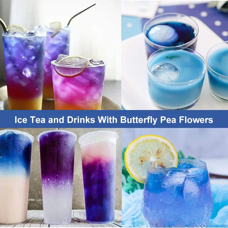 Wholesale Natural Blue Butterfly Pea Tea100g/bag Milk Drink Green Tea Dessert Cake Edible Baking Ingredients Ice Cream Tools