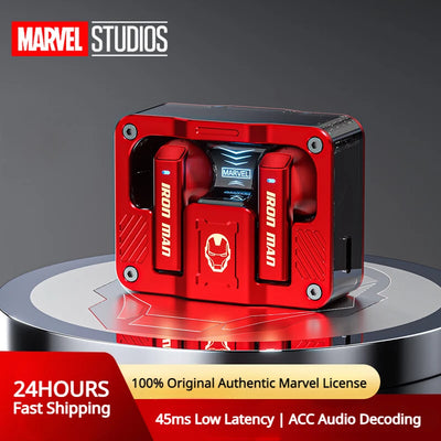 Disney Marvel TWS Gaming Earbuds IronMan Black Panther Captain America Bluetooth 5.3 Wireless Headphones Low Latency Earphones