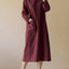 Women Dresses One Piece Set Cotton Linen Frock Thin Long Sleeved Medium Length Straight Tube Dress Loose Casual Outfits 2024