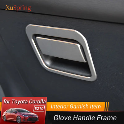 Car Copilot Storage Glove Box Frame for Toyota Corolla 2019 2020 2021 2022 2023 E210 12th Handle Handrail Cover Trim Stickers