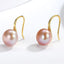 New Fine Grade AAAA Freshwater Pearl Earrings For Women Wedding Party Jewelry Earrings Black Pink White Purple 8-9mm Bread Round