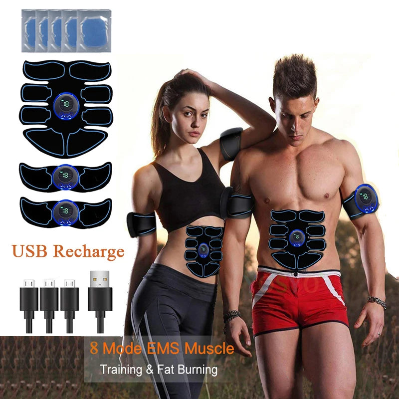 Remote Controller EMS Muscle Stimulator Smart Electric Fitness Abdominal Training ABS Arm Stickers Body Slimming Massager