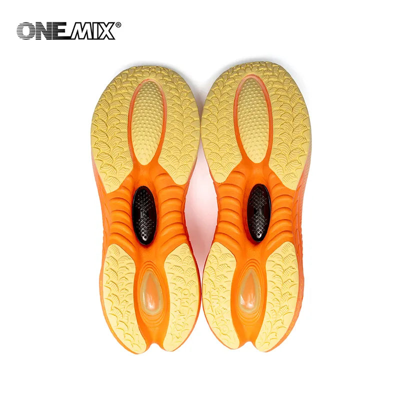 ONEMIX Top Cushioning Running Shoes Suitable for Heavy Runners Lace Up Sport Shoes Non-slip Outdoor Athletic Sneakers for Men