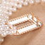 2024 Elegant Women's Pearl Belt Elastic Buckle Pearl Chain Belt Women's Daily Versatile Dress Pearl Elastic Belt Women's