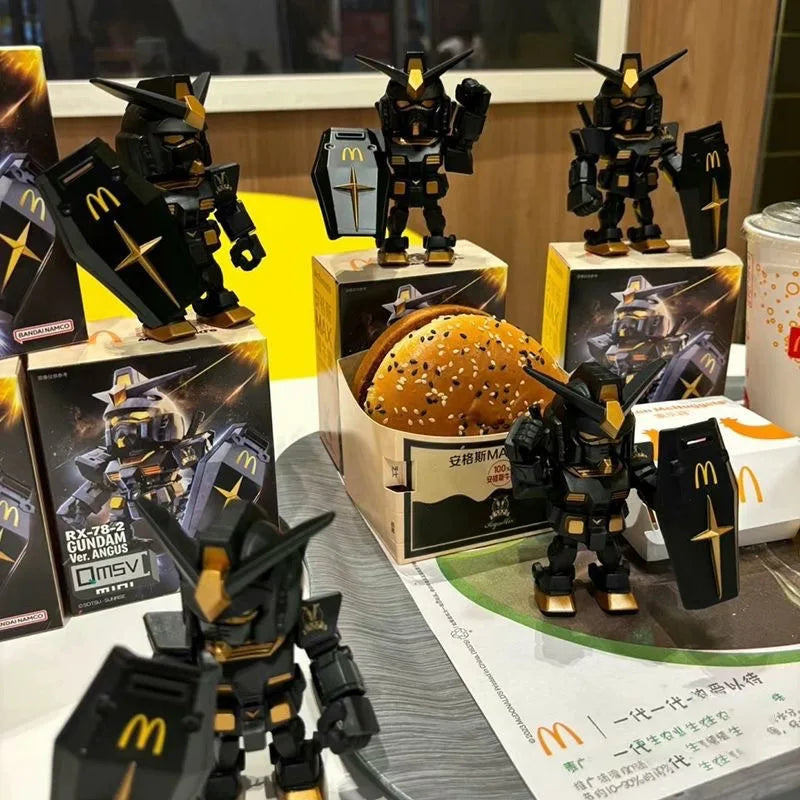 Mcdonald Gundam Figure Qmsv Rx-78-2 Ver Angus Mobile Suit Action Figurine Collectible Model Doll Statue Robot Kits Toys Gifts