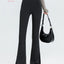 Women Micro Flared Pants 2024 New Fashion Ankle Zipper High Waist Appear Thin Leggings Slim Stretch Women's Pants Solid Trousers