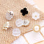 5/10Pcs Free Sewing Pearl Rhinestone Button Brooches Pins Prevent Exposure Buttons Badge Coat Clothes Cufflink Shirt Button Set