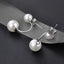 Genuine 925 Sterling Silver Woman's New Jewelry Fashion U Shape Pearl Stud Earrings XY0263