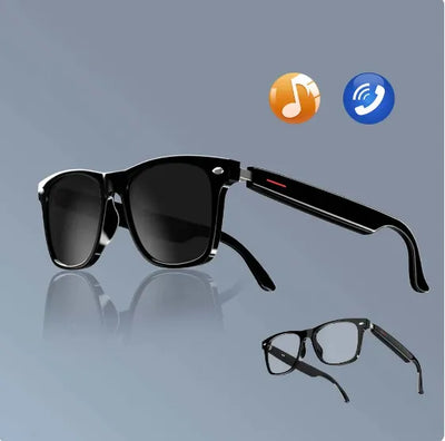 A5 Smart Glasses:Blue Light Filtering Polarized Sunglass Lenses  Audio Built-in Mic & Speakers Touch & Voice Assistant