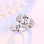 High Quality Gift Jewelry Men's Fashion Crystal Zircon 925 Sterling Silver Couple Rings For Women XY0370