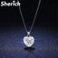 Tbestone Heart Shape 1ct Moissanite S925 Sterling Silver Sparkling Charming Personalized Pendant Necklace Women's Brand Jewelry