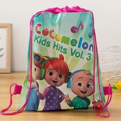 Cocomeloned Bundle Pocket Jojos Baby Drawstring Gift Bags Kindergarten Student Portable Schoolbags Backpack Kids Birthday Gift