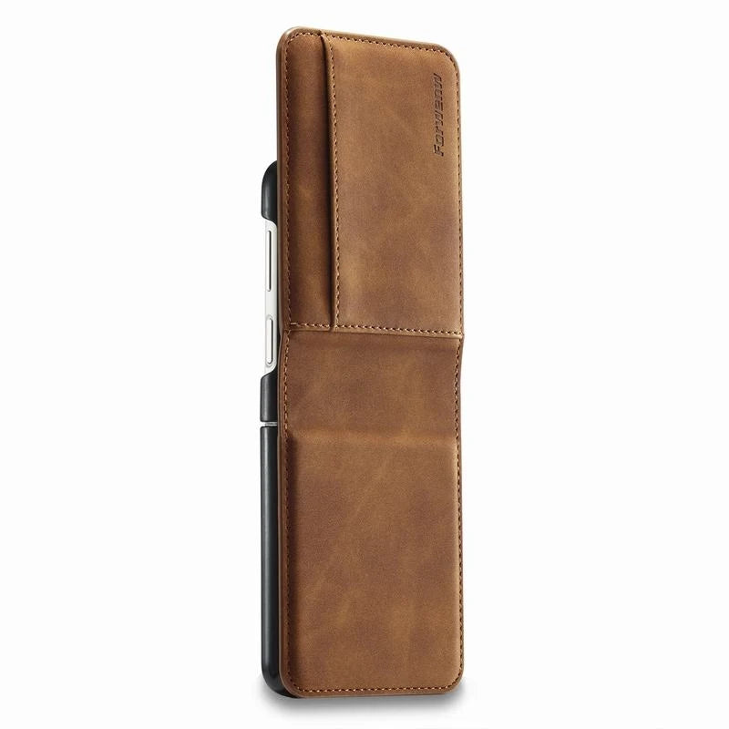 Wallet Leather Phone Case For Samsung Galaxy Z Flip 5 4 3 Cover Shockproof Card Slots Flip5 Case ZFlip5