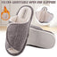 Mens Womens Slippers Indoor Warm Faux Fur Lining Non-Slip Open Toe Slippers Soft Comfortable Adjustable Open Slippers