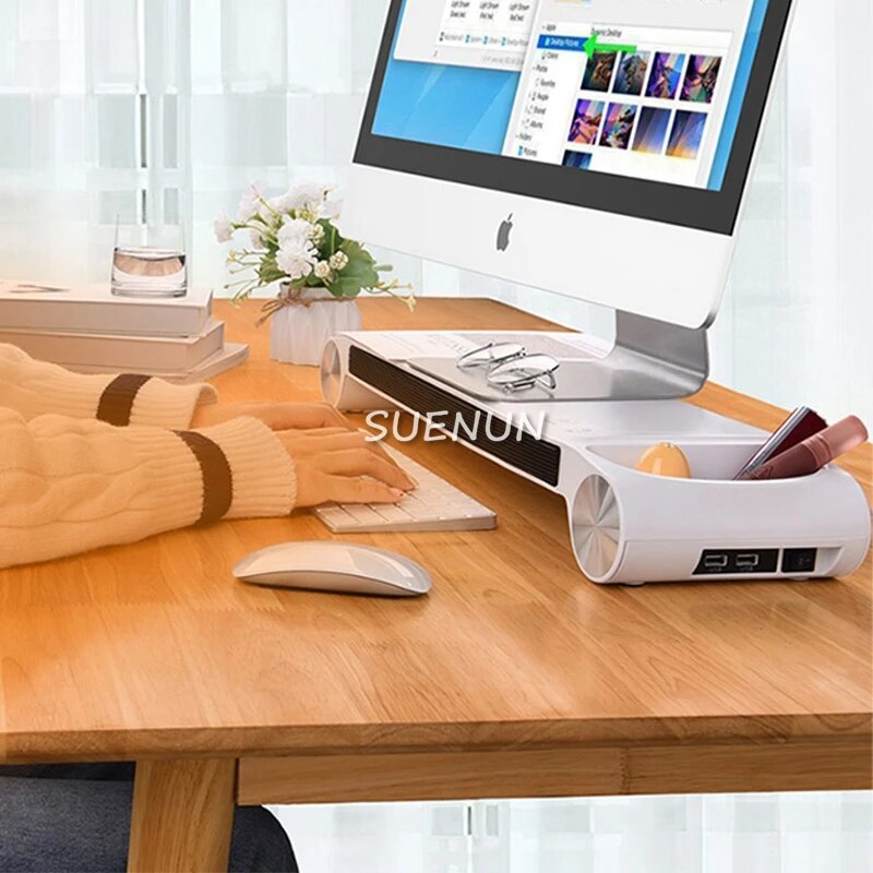 Desktop heater height rack office under the table heater