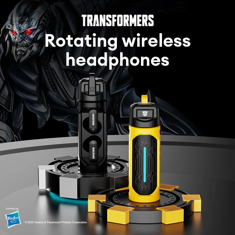 Transformers TF-T11 Gaming Headset Bluetooth 5.4 Earphones HD Call with Mic HIFI Headphones Low Latency Sport Earbuds 300mAh