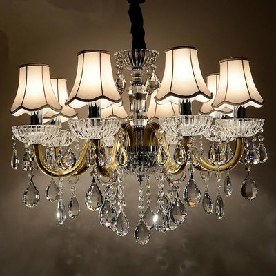 Retro Crystal Chandeliers Home Lighting Lustres De Cristal Decoration Luxury Candle E14  Pendants Living Room Indoor Lamp