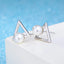 Solid 925 Sterling Silver Lady's Gift Jewelry New Trendy Triangle Pearl Stud Earrings XY0282