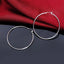 Fashion 925 Sterling Silver 5MM Circle Round Simple Hoop Earrings For Women Wedding Luxury Party Fine Jewelry Christmas