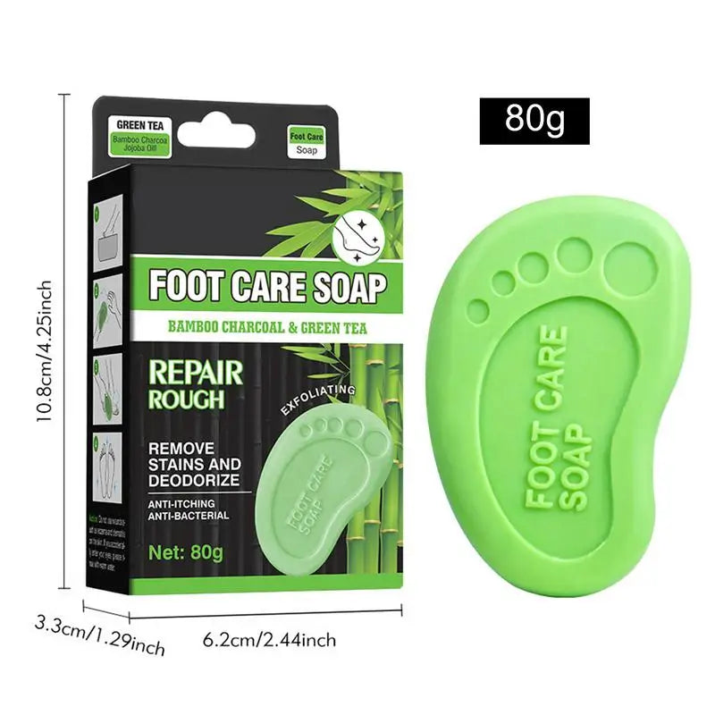 Foot Saop Scrub Green Tea Saop Bar With Organic Oil Mens Body Wash Foot Deodoranting Protects Skin Jock Itch Athlete's Foot