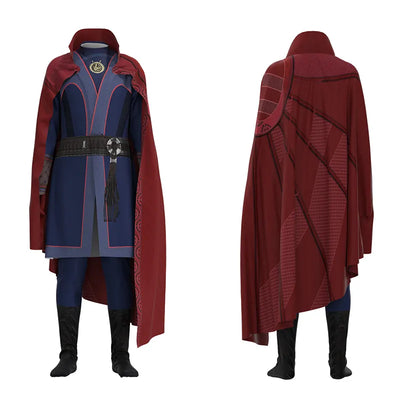 Doctor Strange Cosplay Costume Necklace Ring Steve Red Cloak Robe Halloween Carnival Suit For Kids and Adult Party Costume