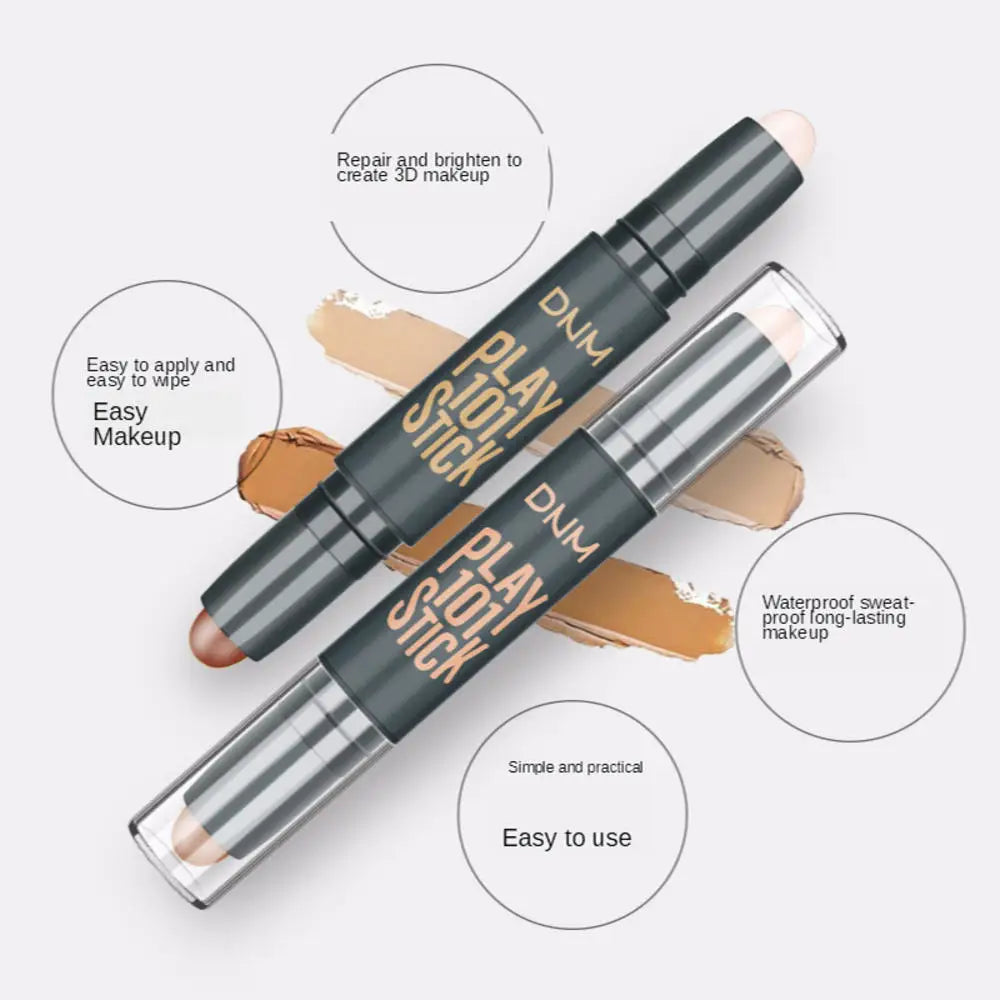 Double-head Face Foundation Concealer Pen Long Lasting Dark Circles Corrector Contour Pencil Concealers Stick Cosmetic Makeup