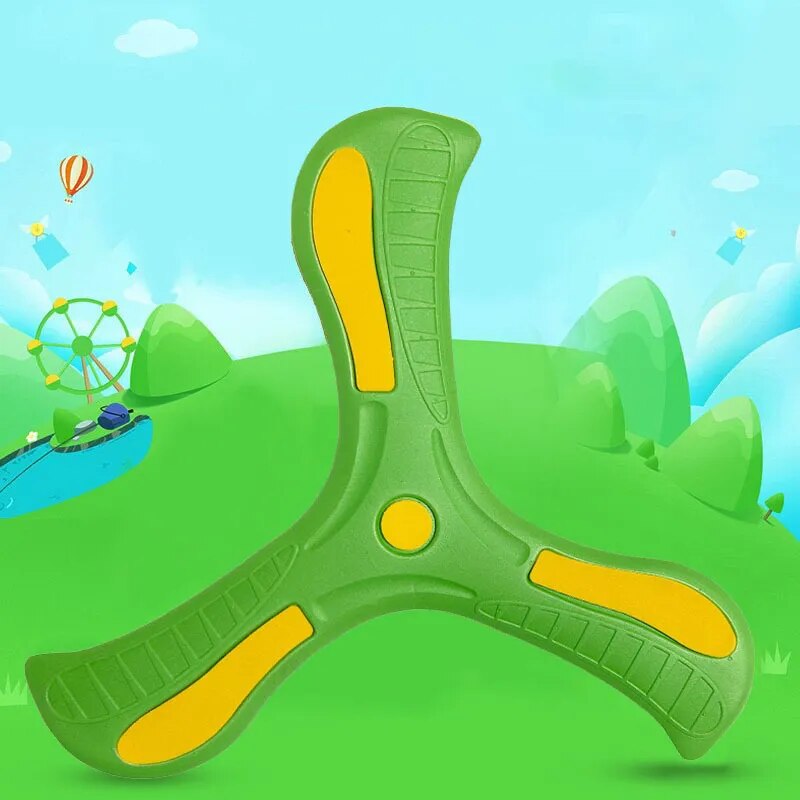 Children Boomerang Soft Three-leaf Cross Adult-kids Interactive Outdoor Toy Early Education Puzzle Decompression Gift