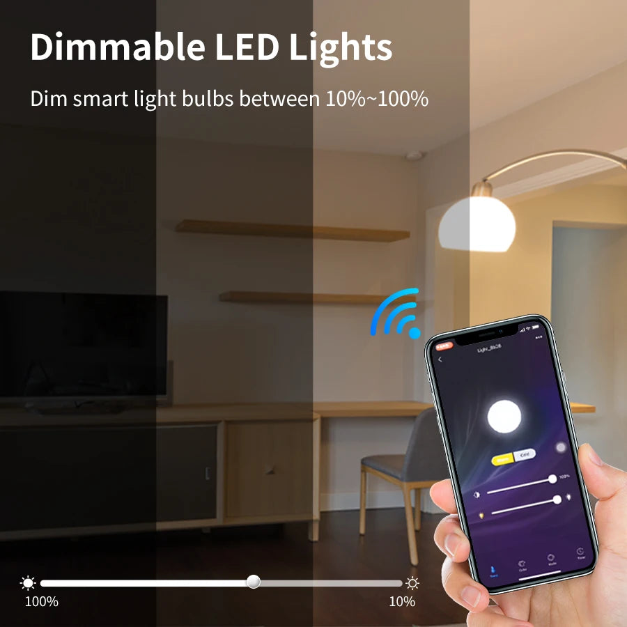 Smart Wifi Bulb Homekit Alexa E27 Led Bulb 220V 110V For Apple Android Dohome Siri Voice Control Google Home Timer Function RGB